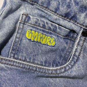 Empyre Light Blue Relaxed Denim Jeans with Yellow Logo